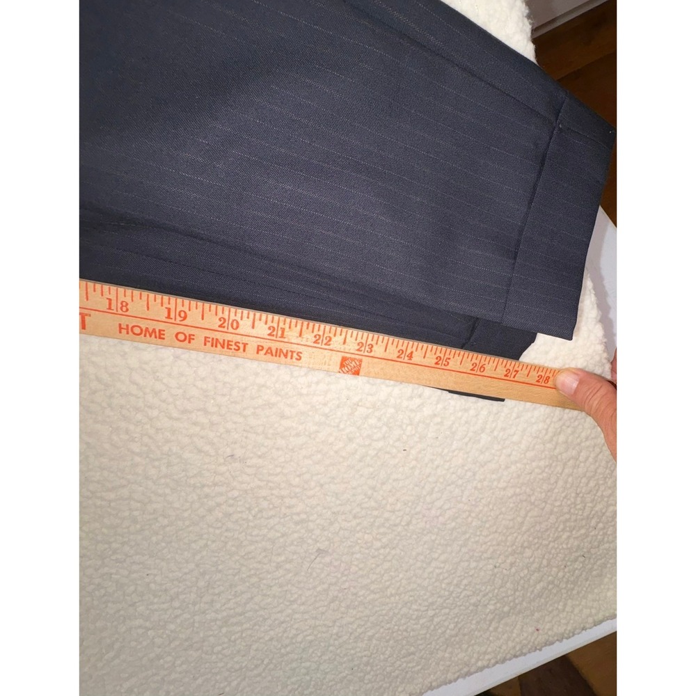 Brooks Brothers 1818 Madison Navy Pinstripe Wool Pleat/Cuff Dress Pants 37W - Picture 12 of 16